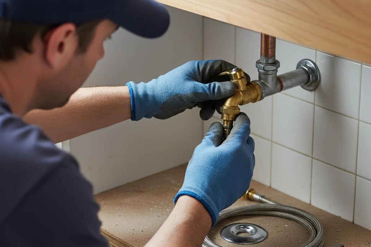 Shutoff valve and fitting work during Emergency Plumbing in Englewood